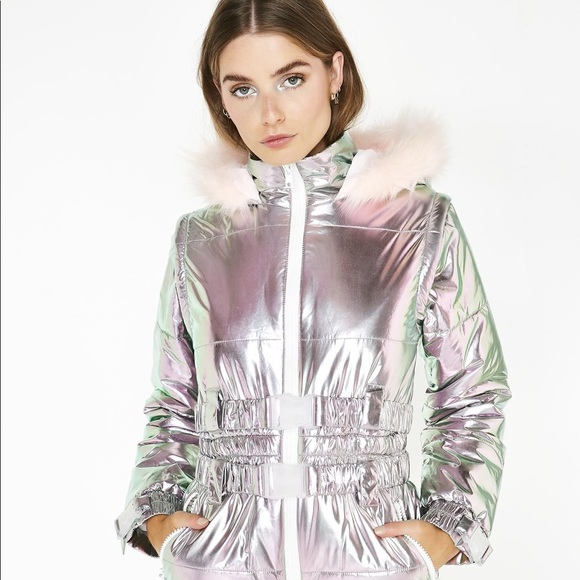 Club Exx Aurora Holographic Ski Suit 